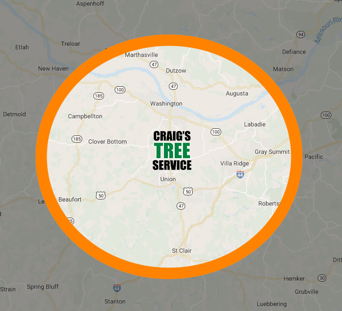 Craig's Tree Service crew at work in Franklin County, MO